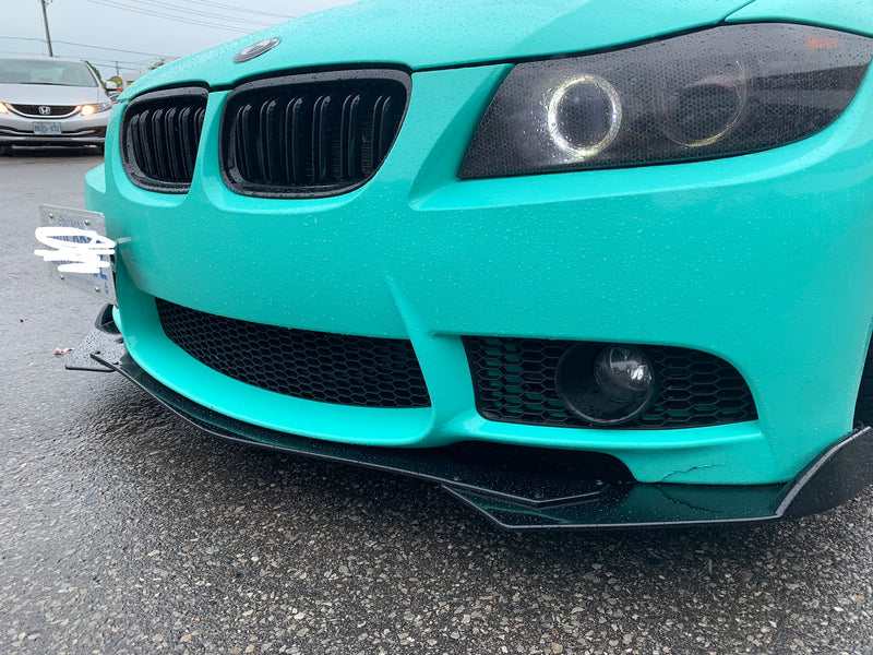Front Lip fits for most of vehicles Universal 3-PC Front Bumper Lip width can Adjust V2 style