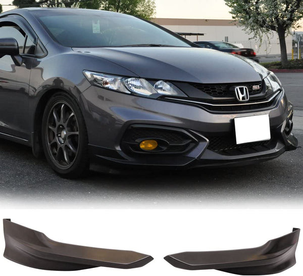 Front Lip 2014-2015 Honda Civic Coupe HFP Style Unpainted Front Bumper Lip
