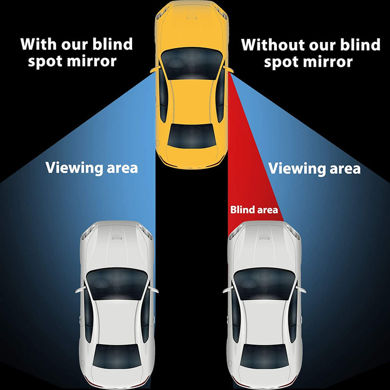 Car Mirrors Accessories 2 PCS Car Blind Spot Rear View Wide Angle Mirror Blind Spot Mirrors 360° Degree Rotate