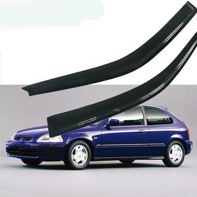 Window Visor Deflector Rain Guard 1996-2000 Honda Civic EK Coupe 2door Dark Smoke 2pc Visors