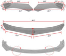 Front Lip fits for most of vehicles Universal 3-PC Front Bumper Lip width can Adjust V2 style