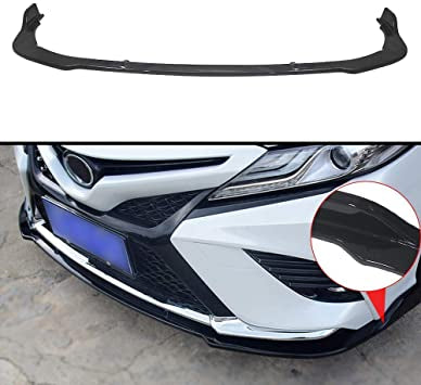 Front Lip 2018-2020 Toyota Camry SE XSE Gloss Black Front Bumper Lip Spoiler 3PC