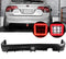 Rear Lip + LED Brake Light for 2006-2011 Honda Civic 4door Sedan Mugen RR style Rear Bumper Lip with LED Brake light