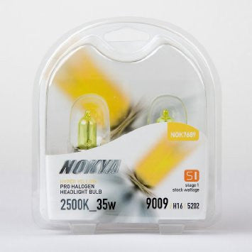 Nokya Hyper Yellow H16/5202/9009/ Light Bulbs 2500K 35W (Stage 1)