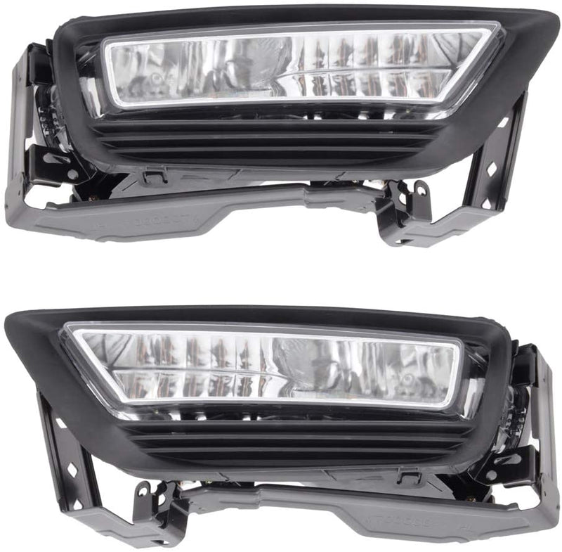 Fog Light 2013-2015 Honda Accord 4Dr Sedan Clear Lens Bumper Driving Fog Lights Lamps Bulbs - Auto Sports Accessories & Performance