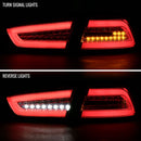 Spec D Tuning Taillight Lamp 2008-2017 Mitsubishi Lancer / 2008-2015 Lancer EVO X Sedan LED Tail Lights (Chrome Housing/Smoke Lens)