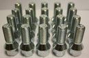 Bolt 12x1.5 Acorn Lug Bolt Chrome Heat Treated Conical Seat (12mmx1.5 Thread Size) 17mm Hex (20 Pieces) (28mm Shank)