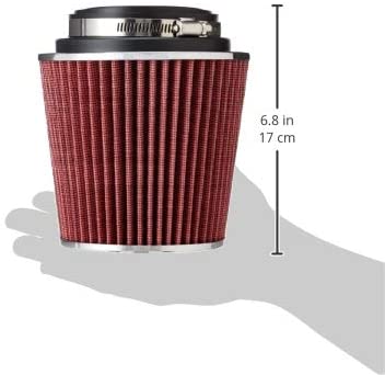 K&N Air Filter with Clamp for 3" / 3.5" / 4"- Cone Air Filter Replacement