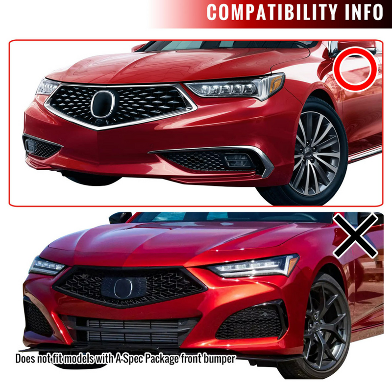 Front Lip for 2018-2021 Acura TLX 3PC Front Bumper Lip Splitter Kit (not fit for A-spec model)