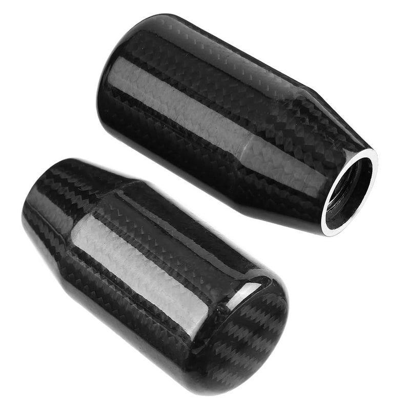 Manual Gear Shift Knob Carbon Fiber Style with 8/10/12mm Self-tapping Screws