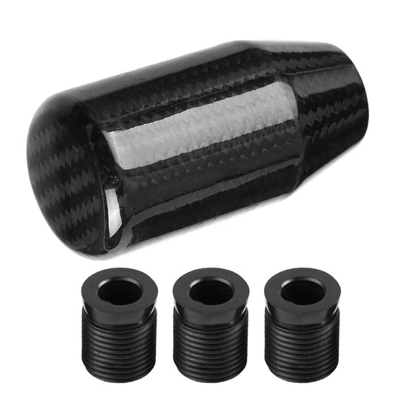 Manual Gear Shift Knob Carbon Fiber Style with 8/10/12mm Self-tapping Screws