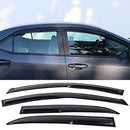 Window Visor Deflector Rain Guard 2014-2019 Toyota Corolla Mugen Style Dark Smoke