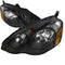 HEADLIGHT Housing Kit 2002-2004 Acura RSX Factory Style Headlights w/ Amber Reflectors (Matte Black Housing/Clear Lens)