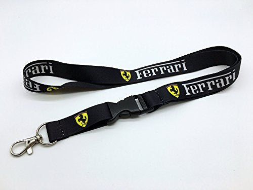 Ferrari Lanyard (Black with white and yellow logo)