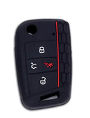 VW Volkswagen Remote Key Case Holder 4 Button Silicone Rubber Cover Key Protector for VW  MK7