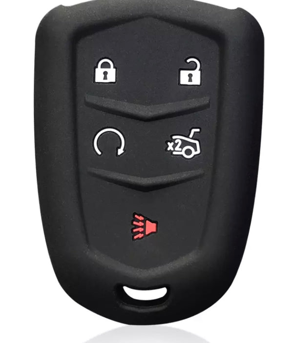 Cadillac Key Fob Silicone Rubber Cover 5 button Key Protector for Cadillac CTS Escalade ATS XLS
