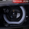 Headlight Set 2012-2015 BMW F30 3 Series Sedan Dual LED U-Bar Projector HID-Compatible Headlights w/ LED Turn Signal Lights (Glossy Black Housing/Smoke Lens)