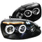 Headlight Housing Kit Projector Dual Halo Led Black 2006-2008 VW Golf & Rabbit, 2006-2010 VW Jetta
