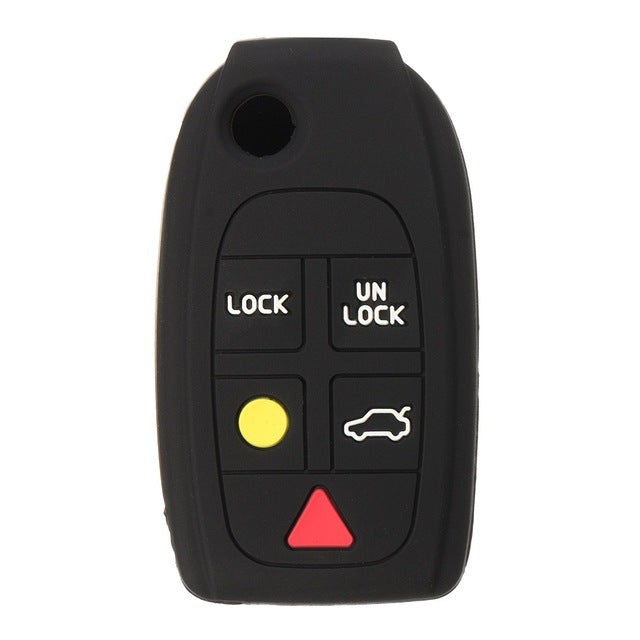 Volvo Remote Key Case Holder 4 Button Silicone Rubber Cover Key Protector for Volvo S60 S80 XC90