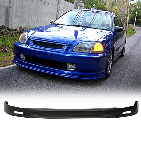 📈Front Lip 1996-1998 Honda Civic Mugen Style Unpainted Black Front Bumper Lip PP