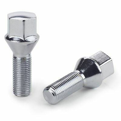 Bolt 14x1.5 Acorn Lug Bolt Chrome Heat Treated Conical Seat (14mmx1.5 Thread Size) 17mm Hex (20 Pieces) (28mm Shank) - Auto Sports Accessories & Performance