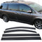 Window Visor Deflector Rain Guard 2011-2020 Toyota Sienna Black Trim wit Clips