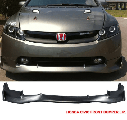 📈Front Lip 2006-2008 Honda Civic Sedan 4door USDM Mugen SI style Front Bumper Lip - Auto Sports Accessories & Performance