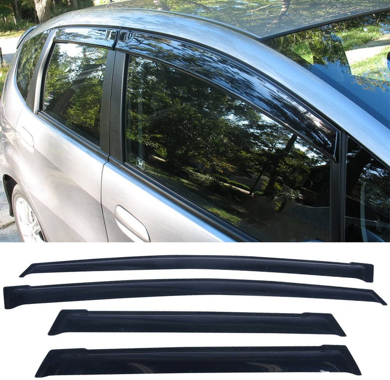 Window Visor Deflector Rain Guard 2009-2014 Honda FIT Sedan 4 Door
